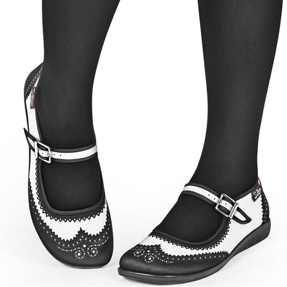 Chocolaticas® Havana Women's Mary Jane Flat fabric buckle strap 7 - Picture 2 of 12